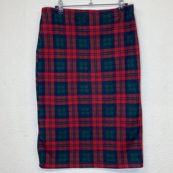 Topshop Plaid Skirt Size 10 - Picture 2 of 6